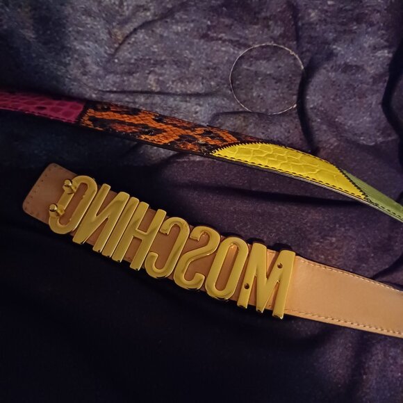 (48hr PRICE DROP!) MOSCHINO Mens RARE Multicolor belt - Picture 5 of 6